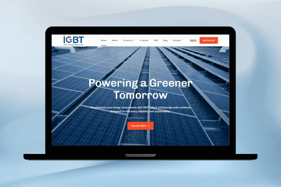solar website design