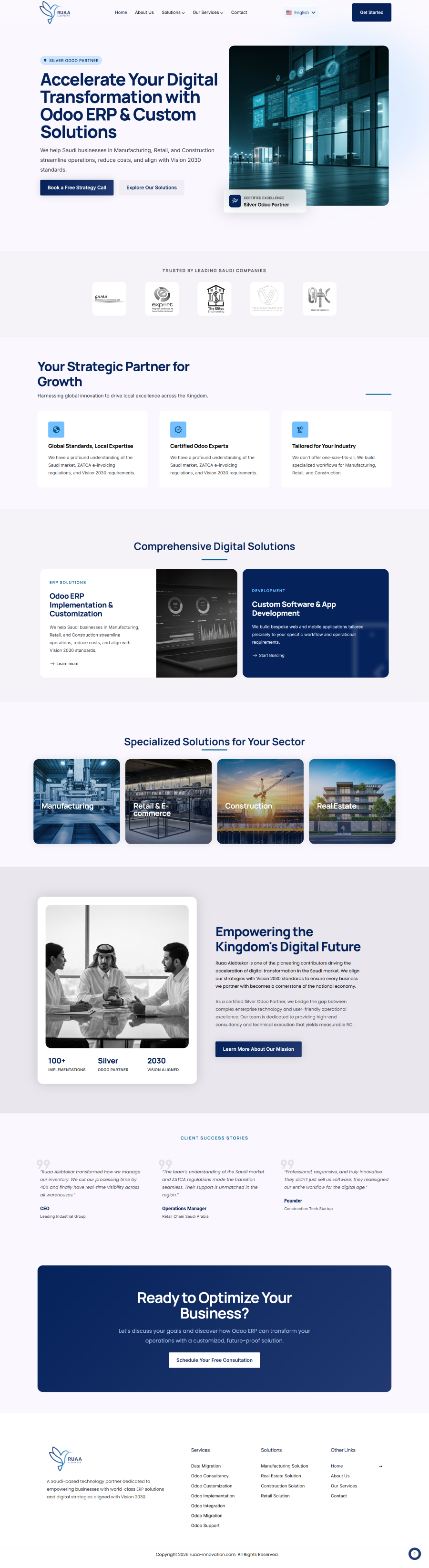 Ruaa Innovation website preview